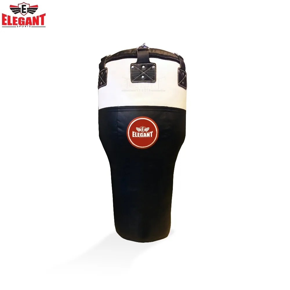 Genuine Leather Punch Bag Black / White / Red Kick Boxing Mma Training Sports Punching Bags Sand