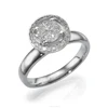 18K White Gold Illusion Solitaire Diamond Ring With Natural Diamonds 0.15 Carat