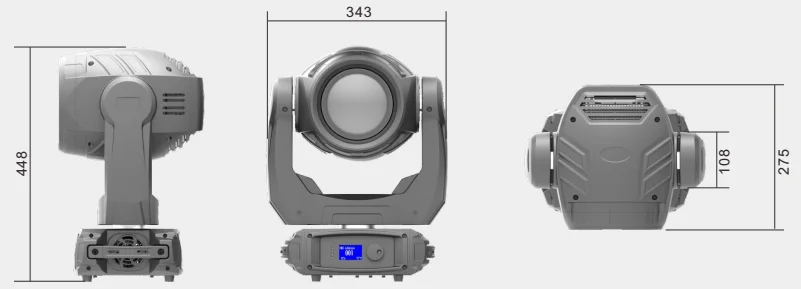 100W RGBW Gobo and Color Effect LED Beam Moving Head Light