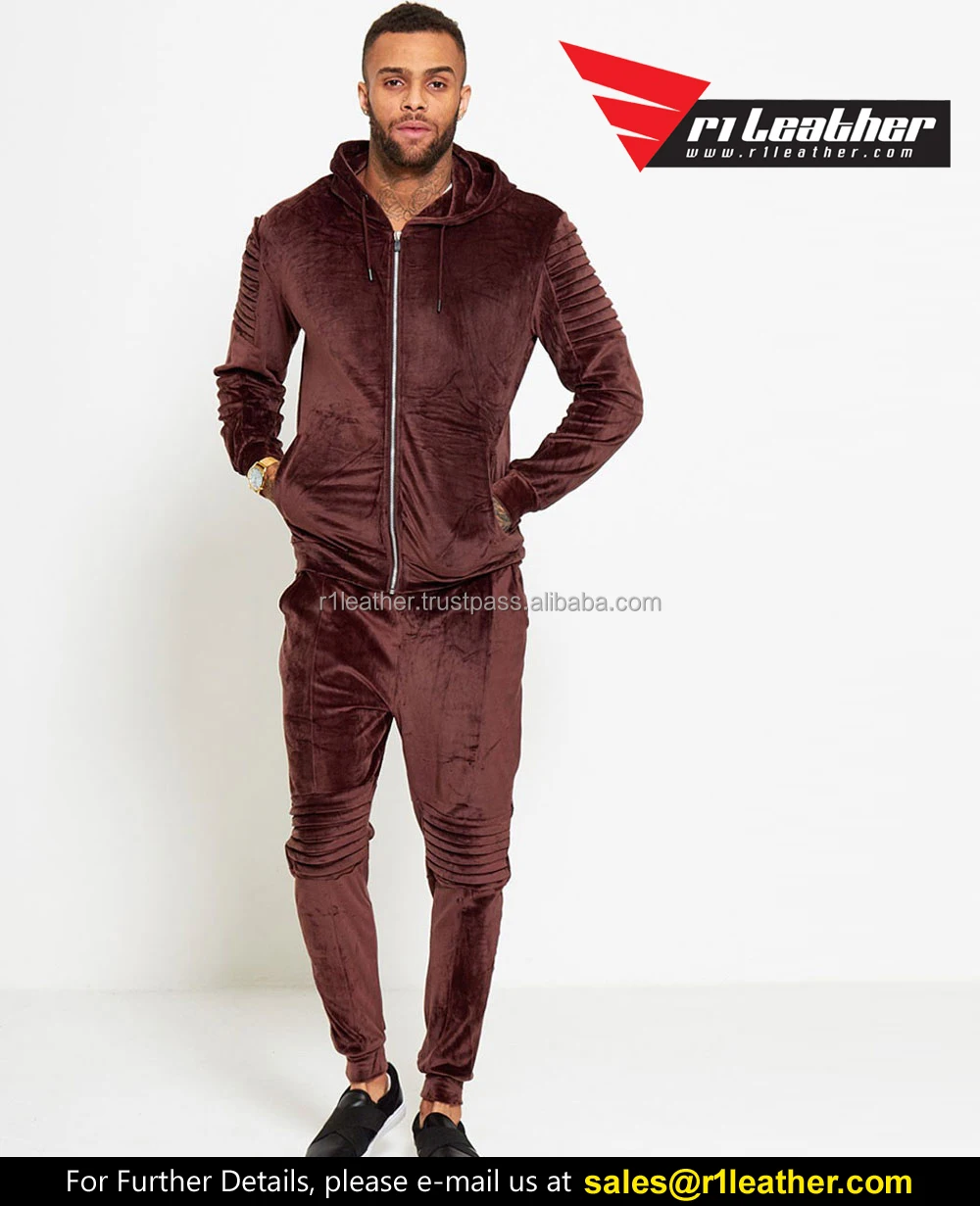 suede sweatsuit mens