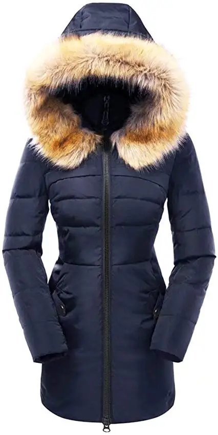 ladies puffer coat with hood