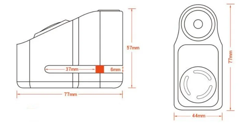 Disc cylinder brake disc lock