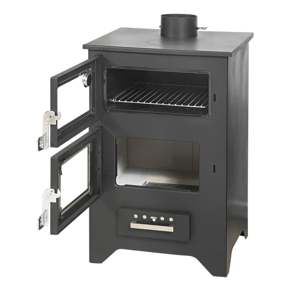 
14,8 kW European Quality Wood Burning Stove with Oven | 80% Efficiency (Gekas Stoves - MG 450) 