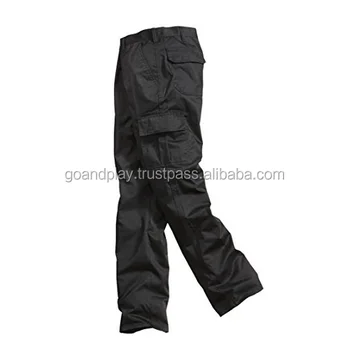 six pocket cargo pants black