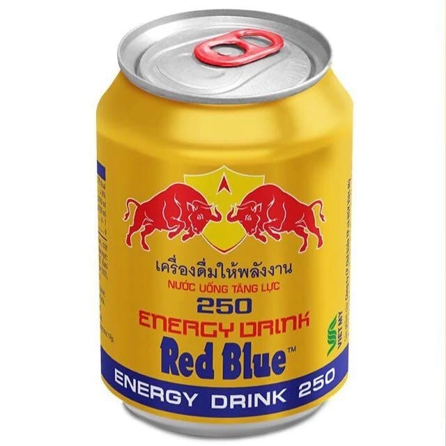 
Red Blue Energy Drink, 250ml Bull Energy Drink from A&B Vietnam 