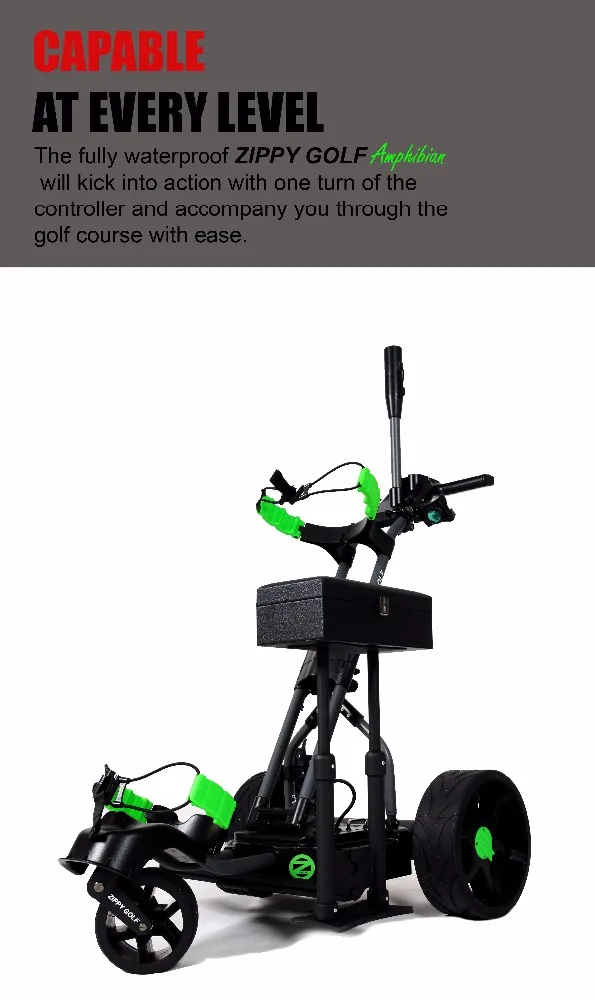 
Amphibian Fully Waterproof & Full Suspension Electric Golf Trolley 