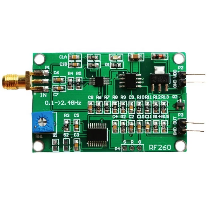 Taidacent High Sensitivity 0.1~2.4GHz RF Power Measurement Radio Frequency Detector High Frequency Detector RF Power Module