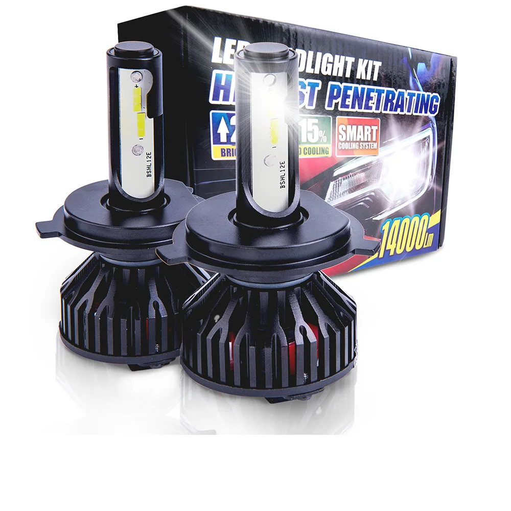 60W 7000LM 6000K H4 HiLo Led 12E Headlight Aluminum Alloy Fan cooling