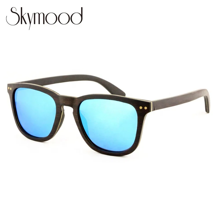 

Black Polarized Wholesale Bamboo Sunglasses hombre gafas de sol de madera polarizadas de ciclismo de china, Custom colors