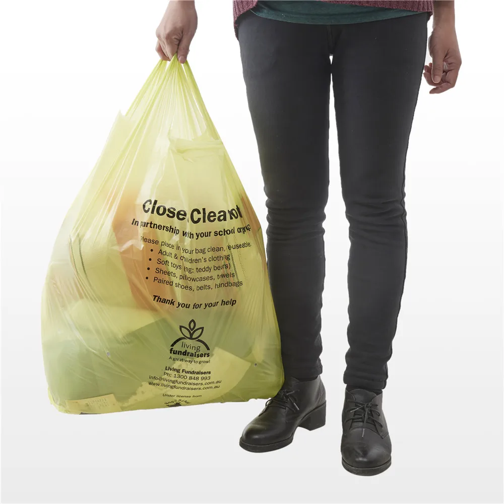 Compostable Biodegradable Printed Plastic Charity Bag For Cloth