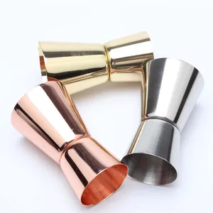 Image of 2019 Double Jigger Stainless Steel cocktail Jigger Spirit Measure Cup Holder Bar Tool for Bar Party Wine Cocktail Drink Shaker