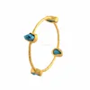 Raw Turquoise Bangle Design Gold Formed Women Gifts Bracelet