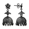 High oxidized plain silver earrings wholesale jewellery 925 sterling silver earrings handmade jewellery suppliers