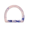 D ring plastic handle,box purse frame resin Cellulose Acetate material handle for handbag,bag accessory