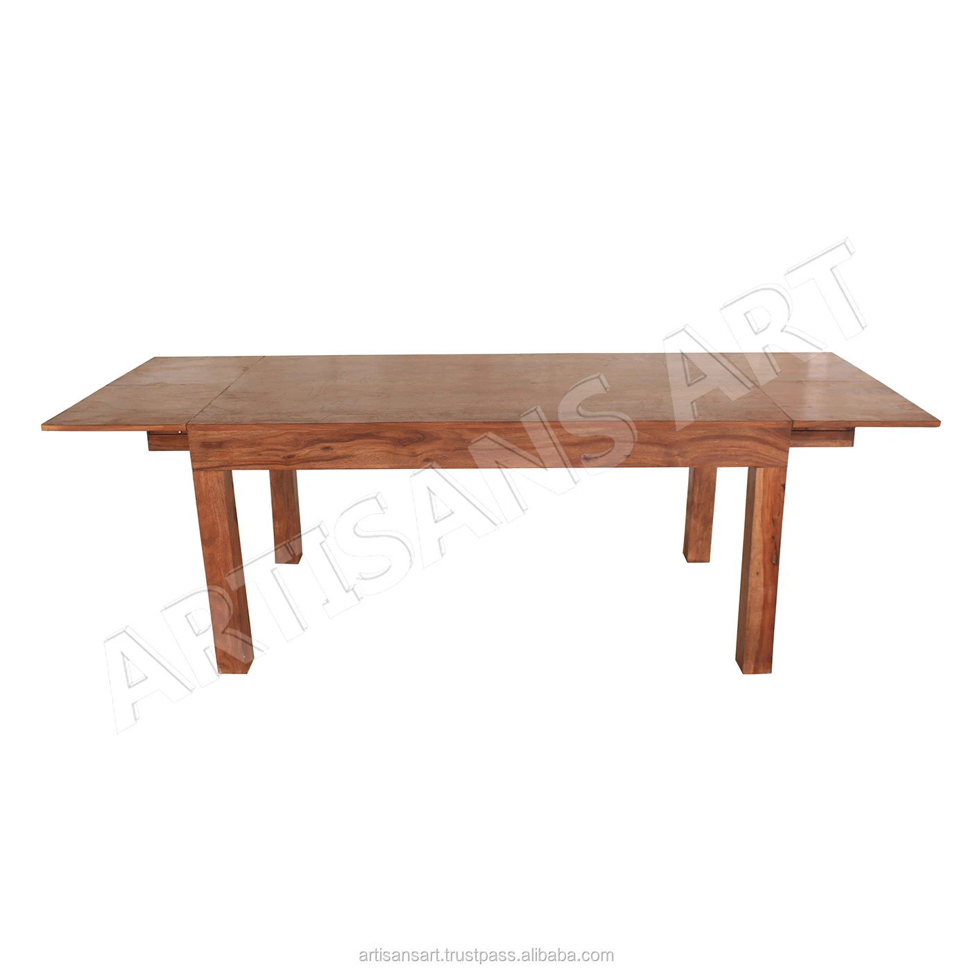 Mid Century Solid Rose Wood Extendable Length Dining Table Wooden