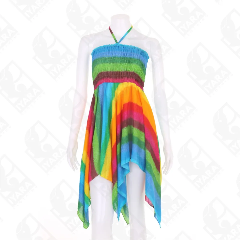 rainbow smock dress