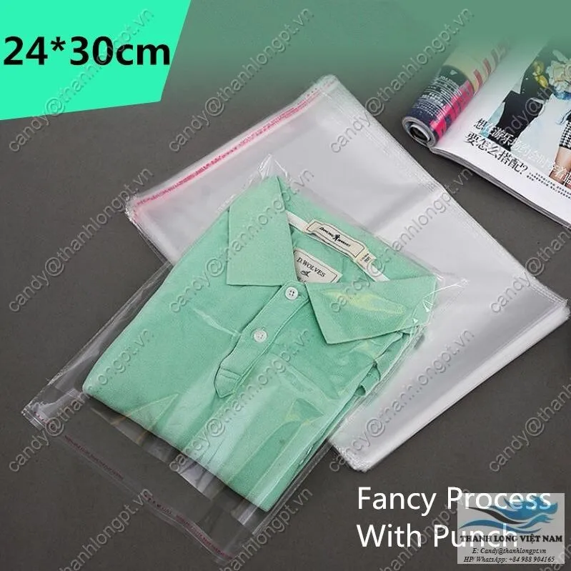 Poly Bag Bundle With Powerful Permanent Adhesive Clothing Packing Use Vietnam Manufacturer
