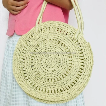 cream crochet bag