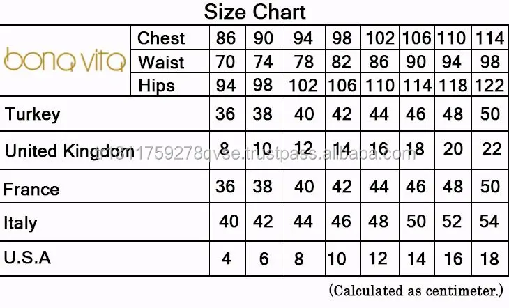 Casual Couture Size Chart
