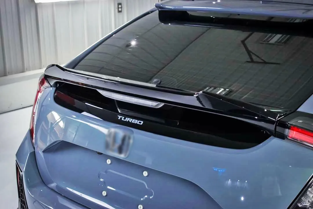 Painted Glossy Black Honda Civic X 10 Hatchback DTO Rear Trunk Spoiler 2019