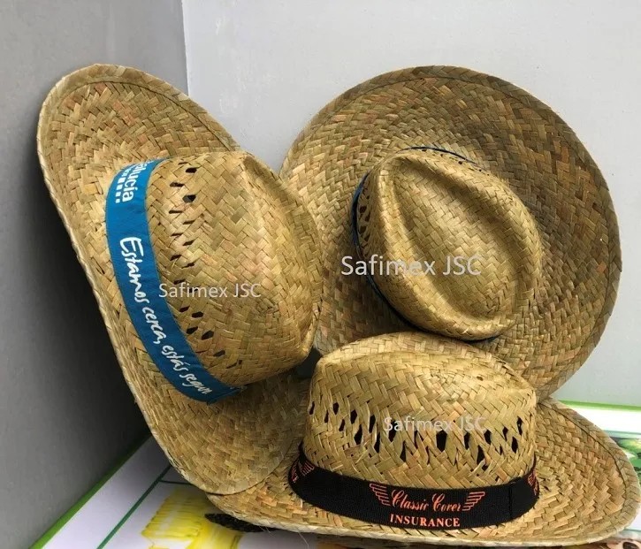 Straw hat, palm leaf hat, seagrass hat for export