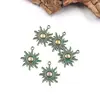 Eco-Life Green Patina Antique Bronze Rustic Sun Charm