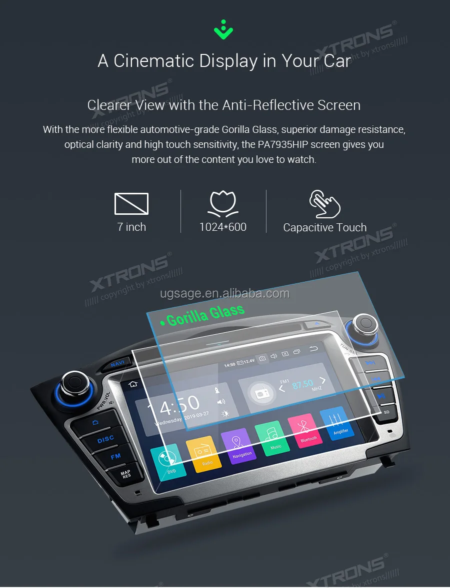 Xtrons 7 Inch 9.0 Android Car Multimedia System For Hyundai Tucson Ix35