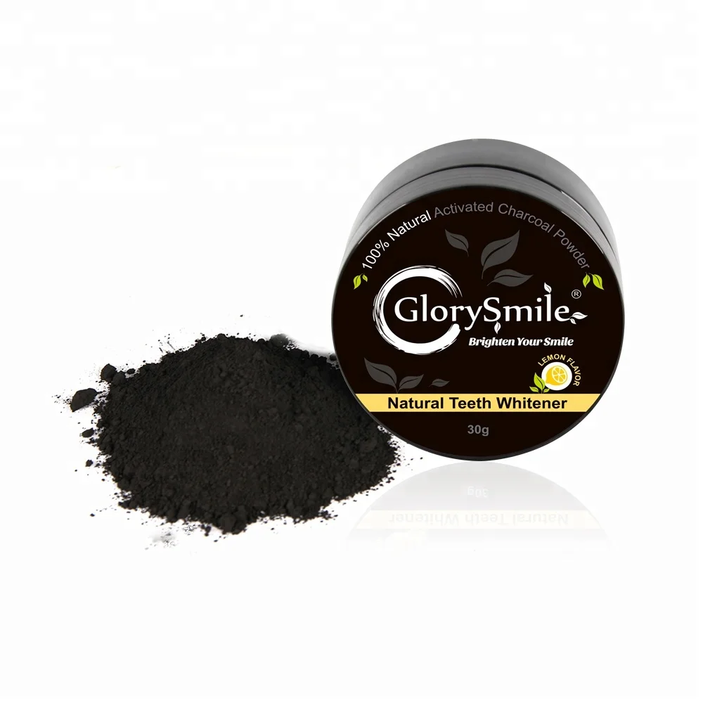 

Private Label Bright Smile Home White Teeth Bleaching Activated Coconut Charcoal Powder Teeth Whitening For Tooth Whitening, Black