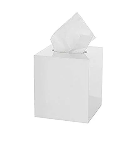 white lacquer tissue box