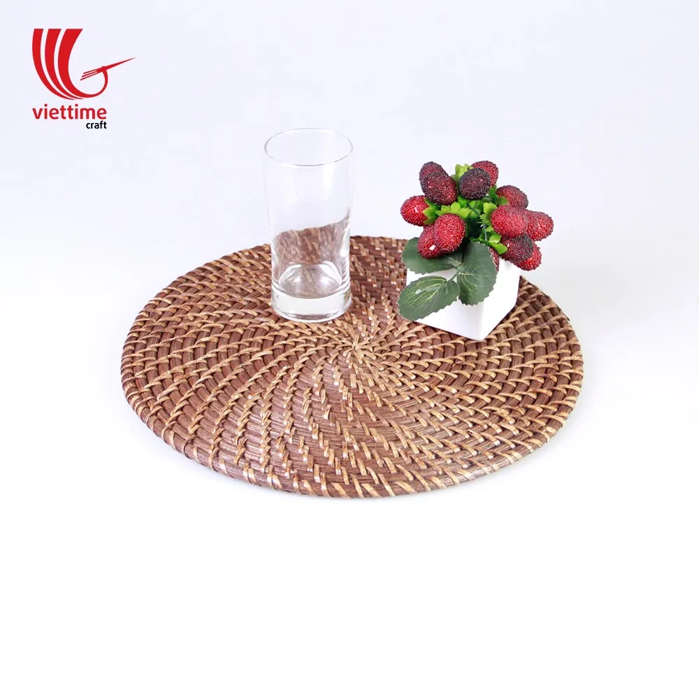 Dark Brown Wicker Charger Made From Natural Rattan Wholesale/woven