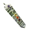 Tree Agate stone 7 Chakra Flat Pencil Pendant