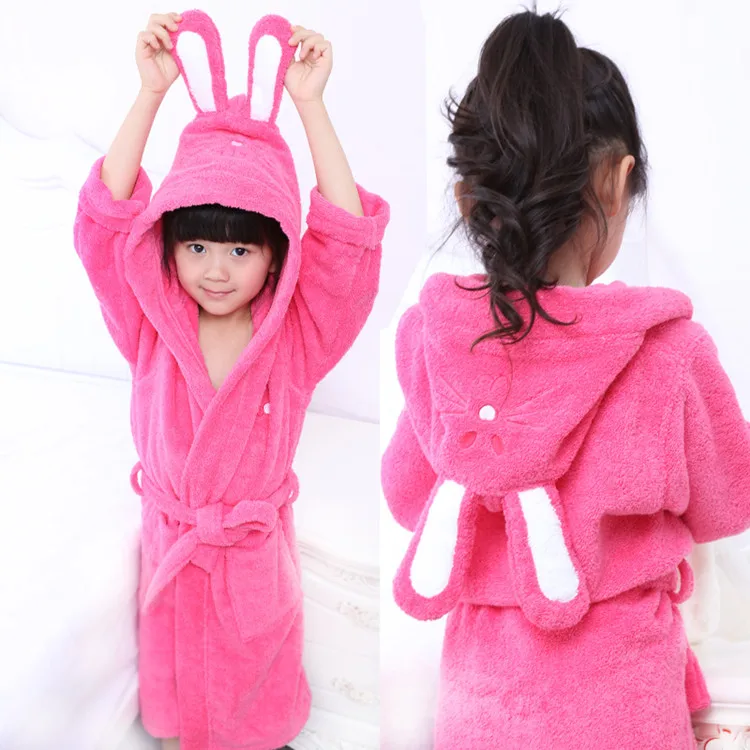 Kids Bathrobe Kimono Girls Robe Custom Cotton Bathrobe For Children