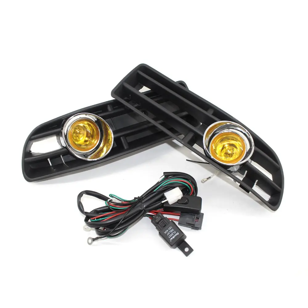 Get Quotations · Heart Horse Fog Lights Grille For Volkswagen VW Jetta Bora  2002-2007 With Switch Wiring