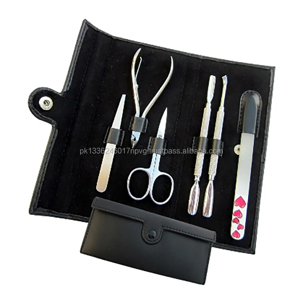Wholesale Manicure Kit With Beauty Tools Sets With Private Labeled Logo Leather Pouch Buy