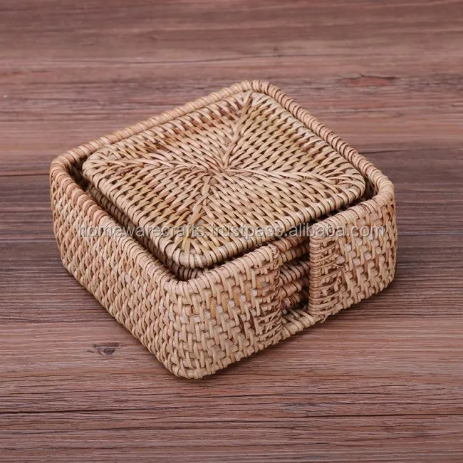 Square Rattan Cup Holder Set / Rattan Coaster From Vietnam Buy Rattan