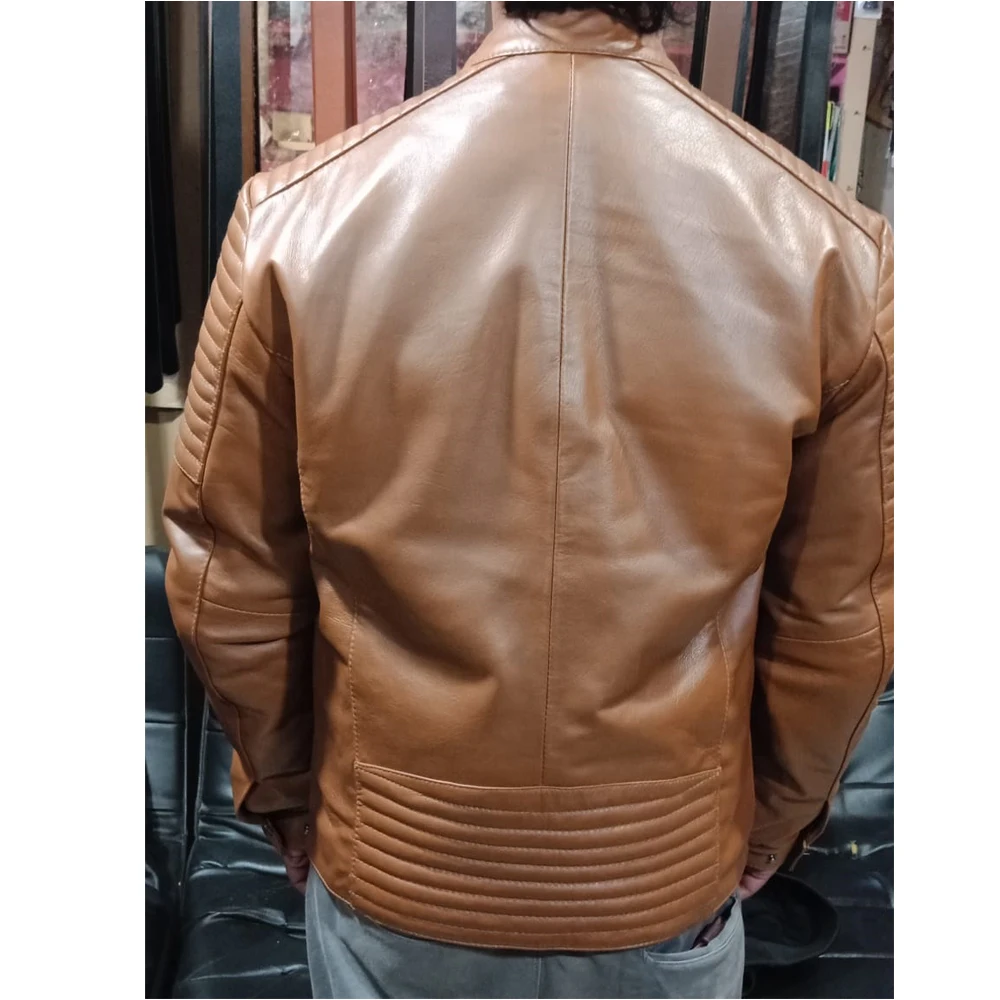 New Motorcycle Designer Styles Mens Genuine Leather Jacket LF735 