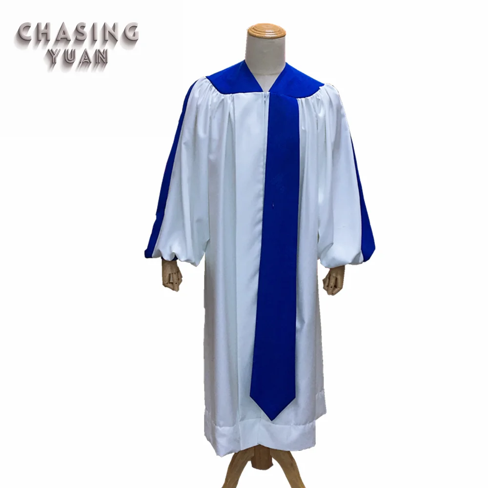 Wholesale Custom White/blue Church Choir Robe Buy Choir Robe,Church