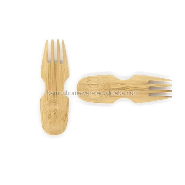 Wholesale Bamboo Spork Mini Spoon Fork Set