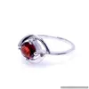 Red Garnet Gemstone For Women Rings