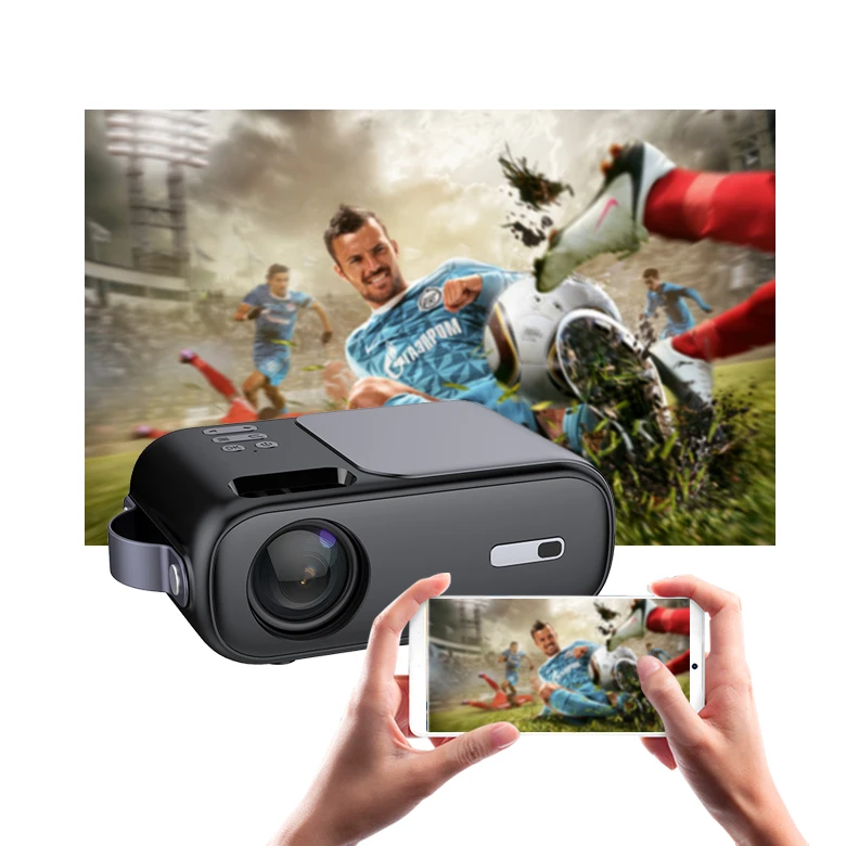 

Outdoor Portable Handheld 1080p Support Wireless Phone Mirroring Projector for Video Game/ Child Education/ Outdoor Proyector