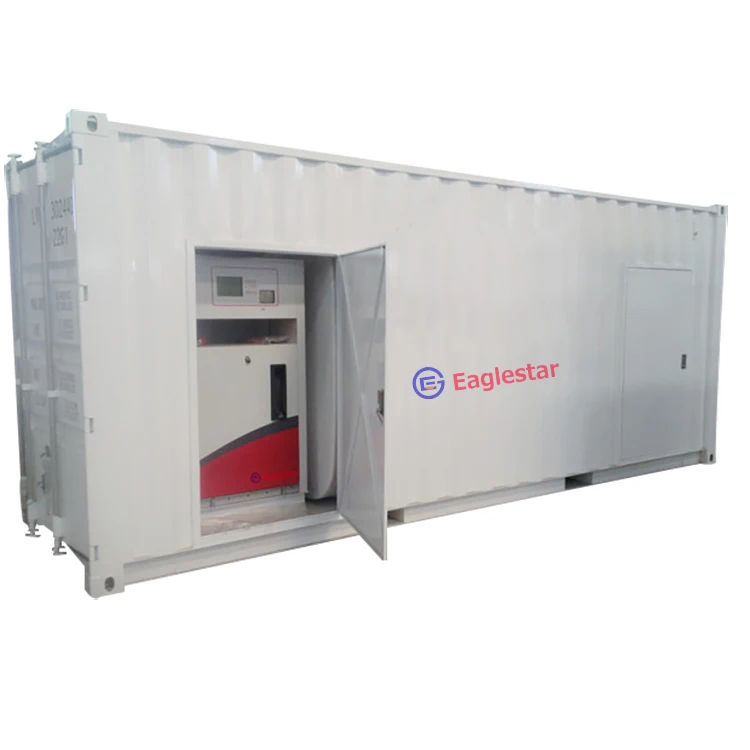 Service Station Equipment 20ft And 40ft Skid Tank Mobile Fuel Filling