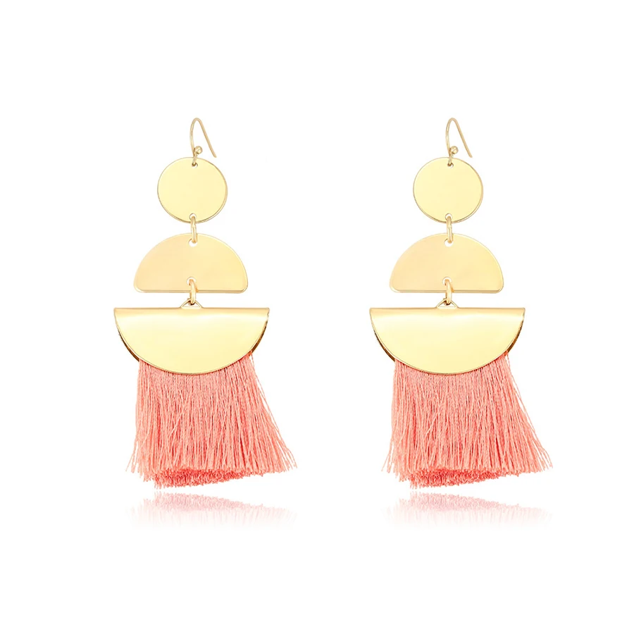 

99603 xuping jewelry cute cartoon earrings hot selling 14k gold plated color tassel ladies drop earrings