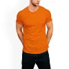 Organic Cotton T-shirts plain O Neck collar high quality 160-200Gsm