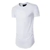 Elongated T Shirts - Customized Shorts Sleeve T-shirts Logo 100% Cotton Elongated Shirts Long Curved