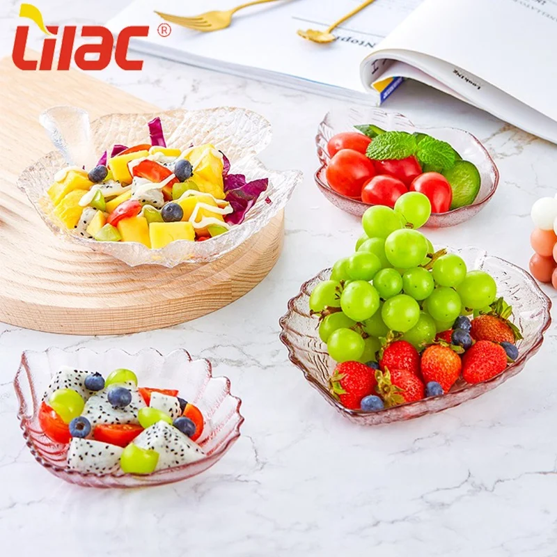 

Lilac Free Sample  promotion rose color glasses unique glass salad/cereal/sucuulent/food/pinch bowl