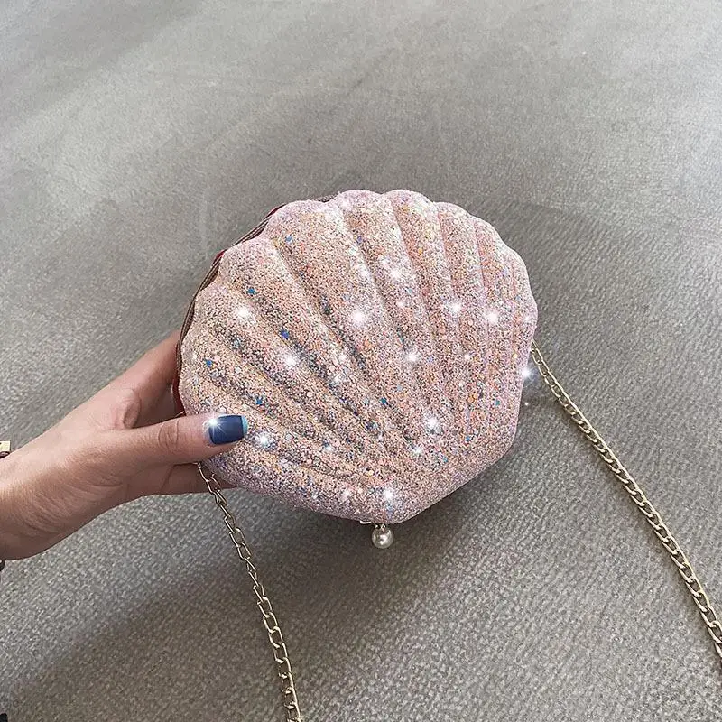 

2021 New Product Shiny Shell Crossbody Mini Bag Trendy Woman Bags 2021 Handbag Luxury 1688 Handbags Ladies