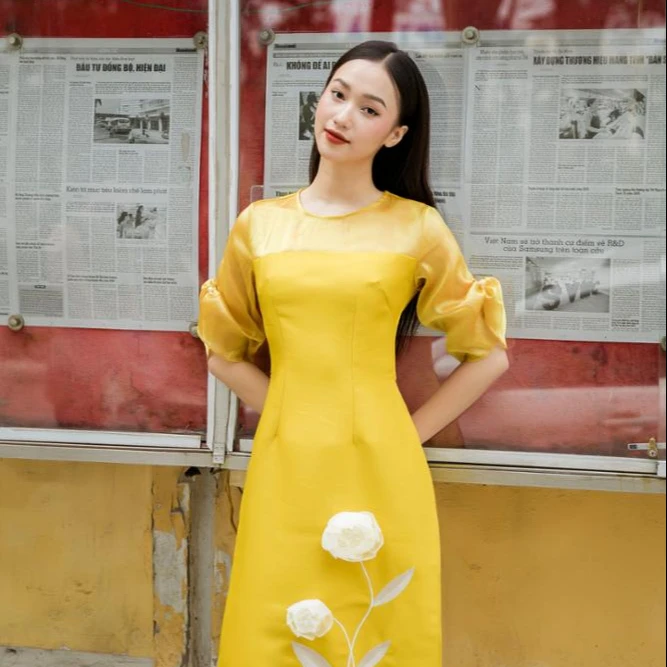 
Hot Sale Mommy And Me Matching Outfits Vietnamese Traditional 2020 Dress Ao Dai 