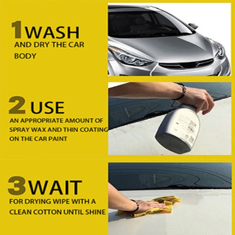 
250ml 8oz car wax best spray polish wax spray car shine spray for Car detailing Made in Taiwan 