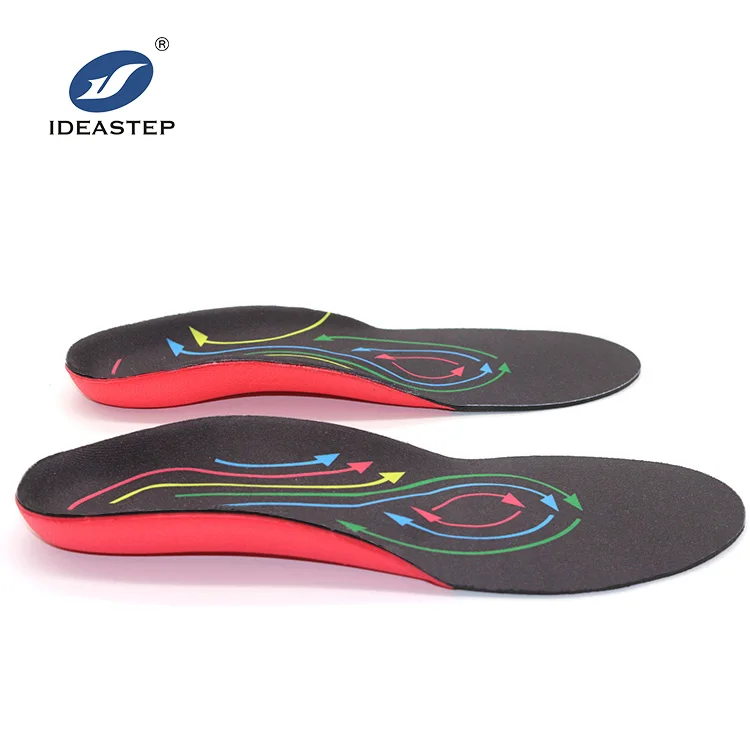 

Three arch types profiles high density cushion eva foam arch support running insole RED color back HIgh Arch support inserts