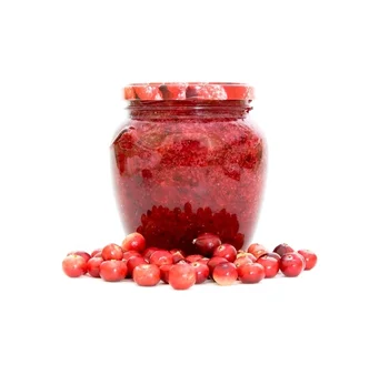 natural cranberry marmalade sweet confectionery in jars jam